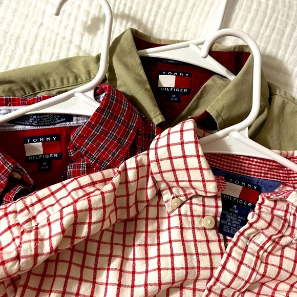 THREE Tommy Hilfiger Kids Button Down Shirts - Medium - Picture 5 of 7